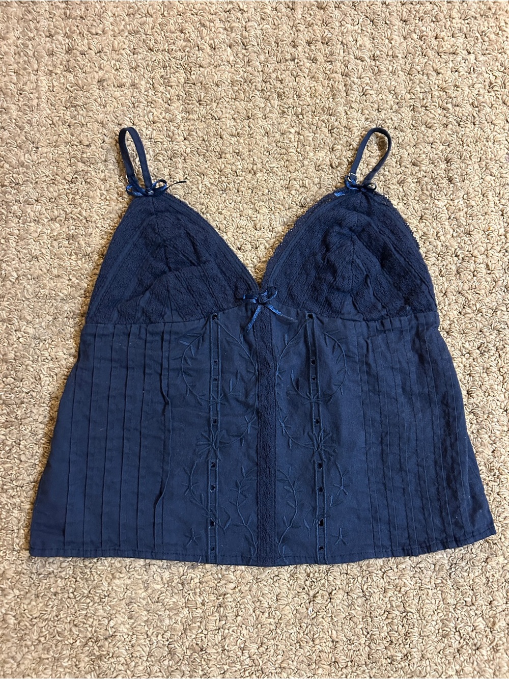 Pacsun Navy Blue Babydoll Tank Top